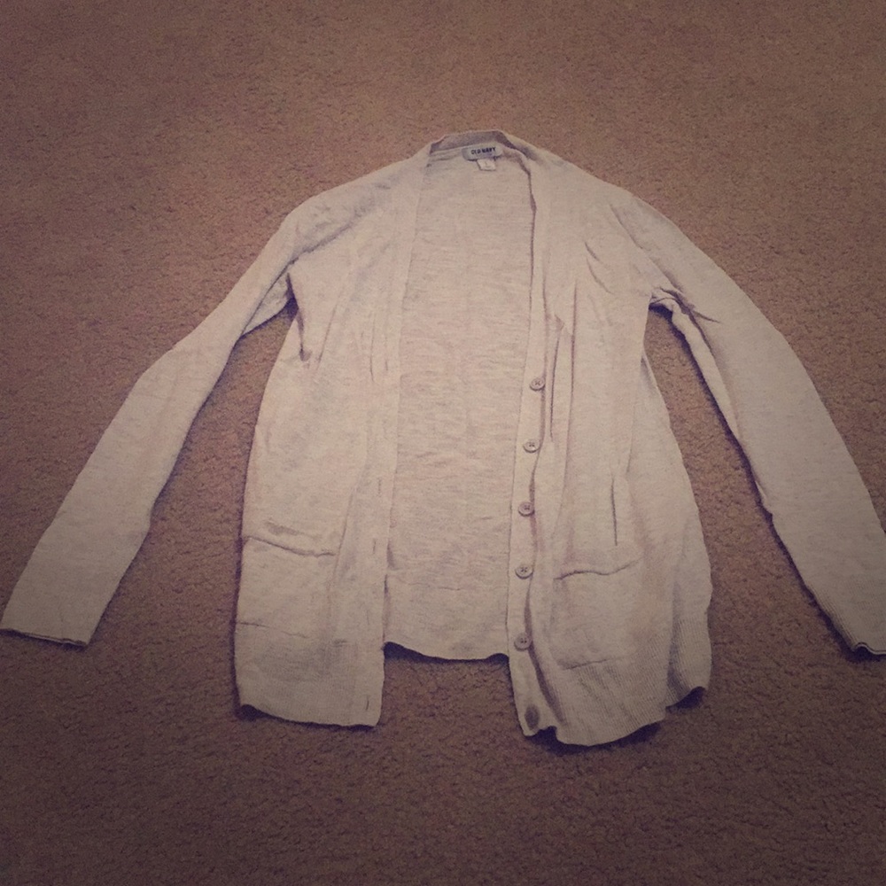Cream Heathered Cardigan Old Navy Small